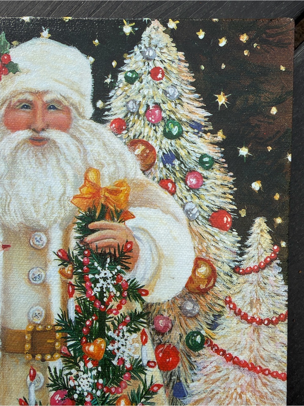 Victorian Christmas Canvas Print Signed by Susan Rios 8X10 Festive Santa Decor - Picture 3 of 14
